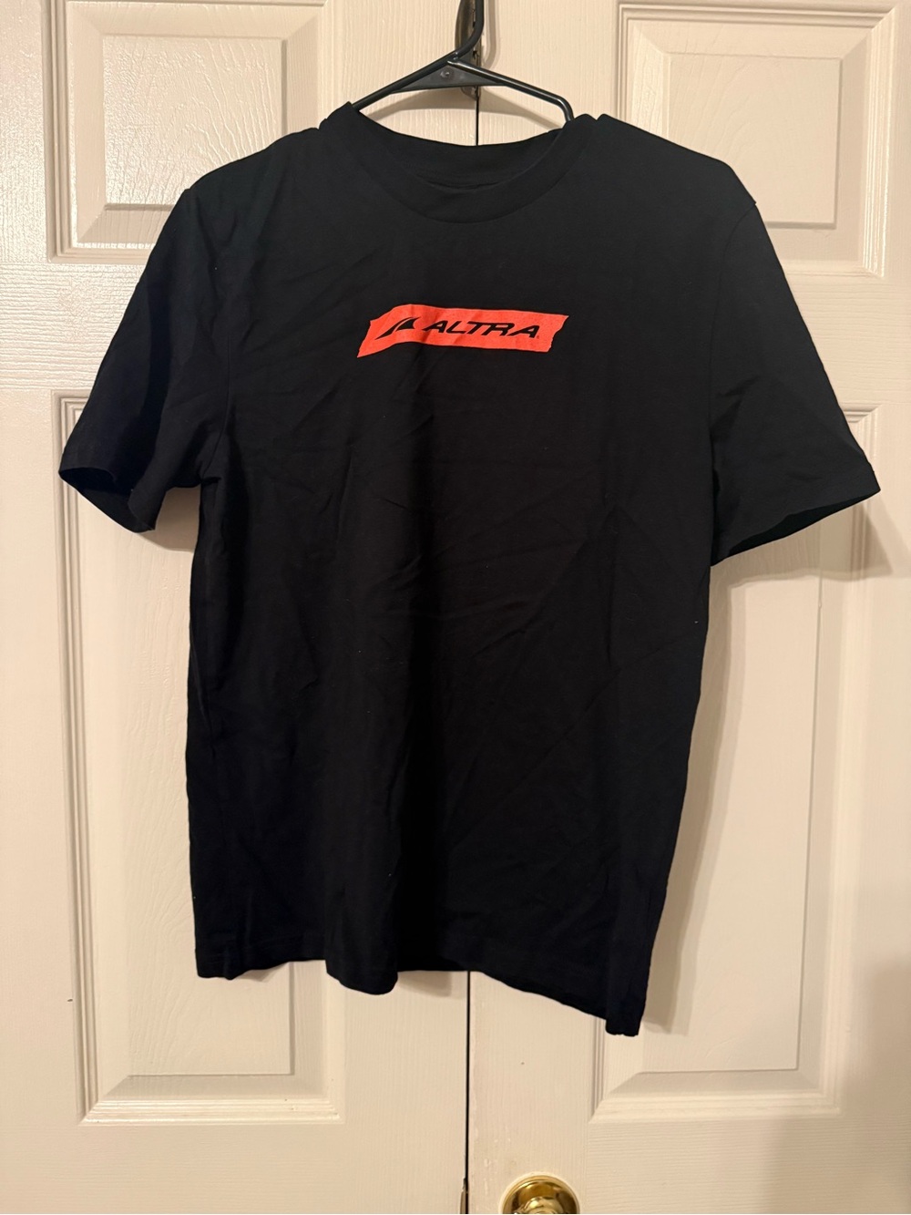Altra Black Tee with Red Logo - Short Sleeve
